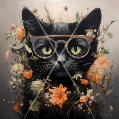 ggaul_black_cat_with_glasses_and_flowera_arouncartoom_relistic_7d2bd381-67c1-4b7e-a958-487cdbcad986.png